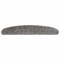 Produktbild för Trappmattor 30 st 65x21x4 cm grå halvrunda stora