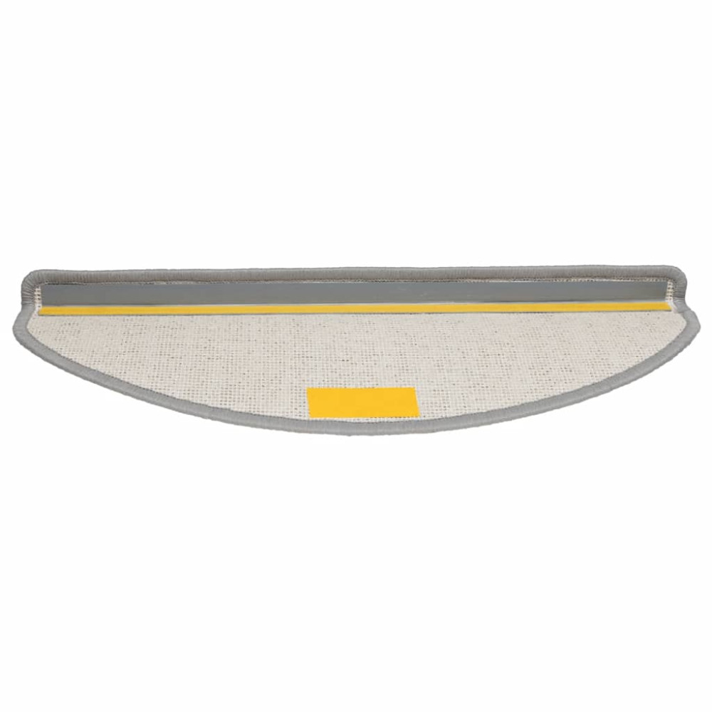 Produktbild för Trappmattor 30 st 65x21x4 cm grå halvrunda stora