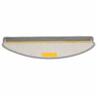 Produktbild för Trappmattor 30 st 65x21x4 cm grå halvrunda stora