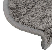 Produktbild för Trappmattor 30 st 65x21x4 cm grå halvrunda stora