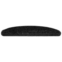 Produktbild för Trappmattor 30 st 65x21x4 cm svarta halvrunda stora