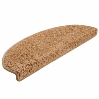 Produktbild för Trappmattor 30 st 65x21x4 cm beige halvrunda stora