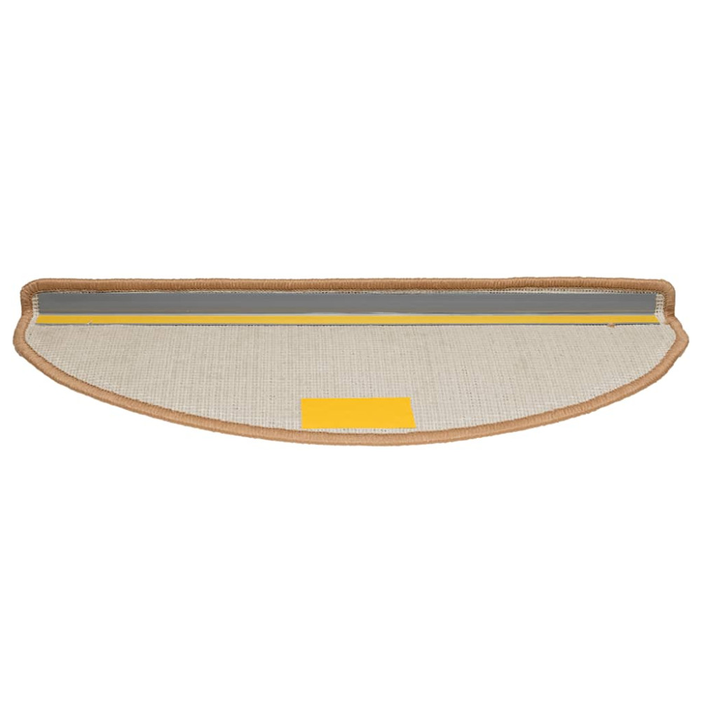 Produktbild för Trappmattor 30 st 65x21x4 cm beige halvrunda stora