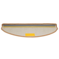 Produktbild för Trappmattor 30 st 65x21x4 cm beige halvrunda stora