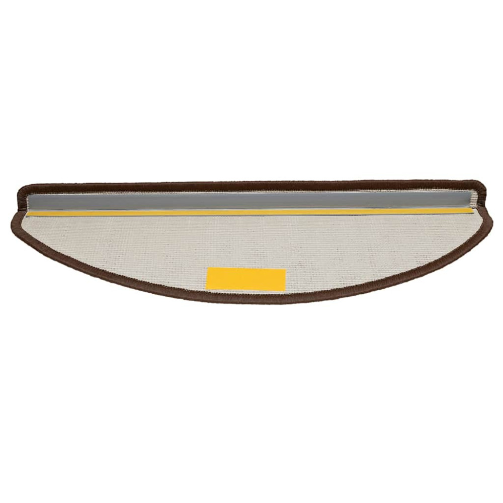 Produktbild för Trappmattor 30 st 65x21x4 cm bruna halvrunda stora