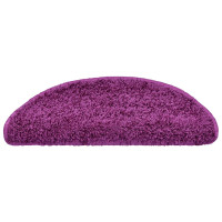 Produktbild för Trappmattor 30 st 65x21x4 cm violett halvrunda stora