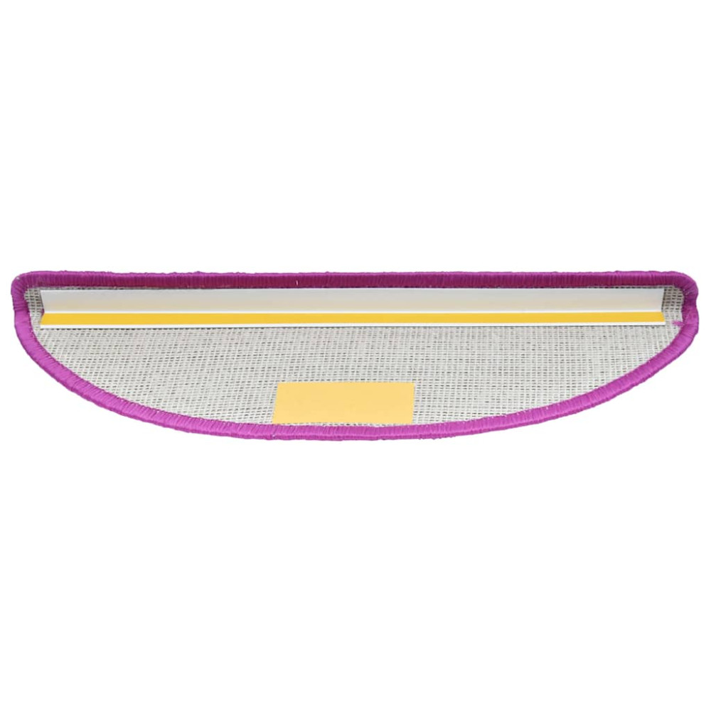 Produktbild för Trappmattor 30 st 65x21x4 cm violett halvrunda stora