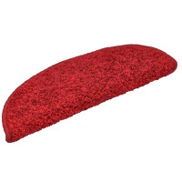 Produktbild för Trappmattor 30 st 65x21x4 cm röda halvrunda stora