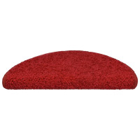 Produktbild för Trappmattor 30 st 65x21x4 cm röda halvrunda stora