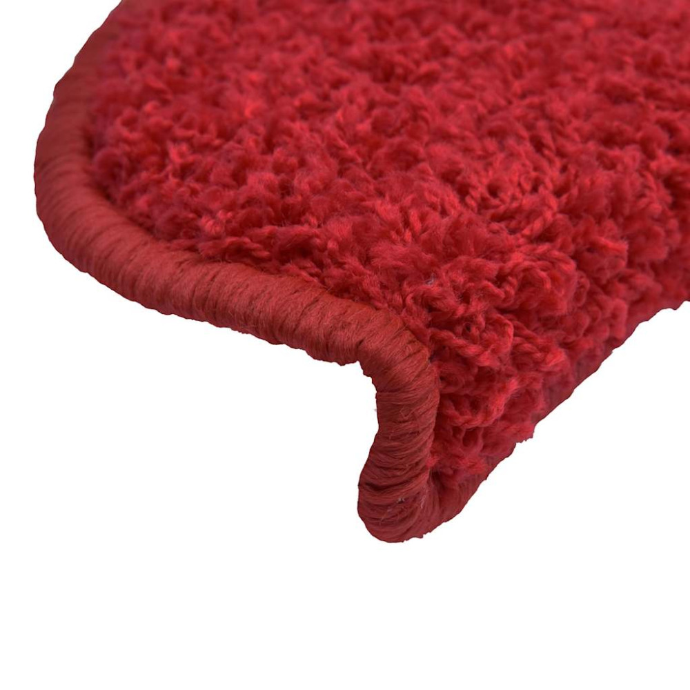 Produktbild för Trappmattor 30 st 65x21x4 cm röda halvrunda stora