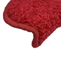 Produktbild för Trappmattor 30 st 65x21x4 cm röda halvrunda stora