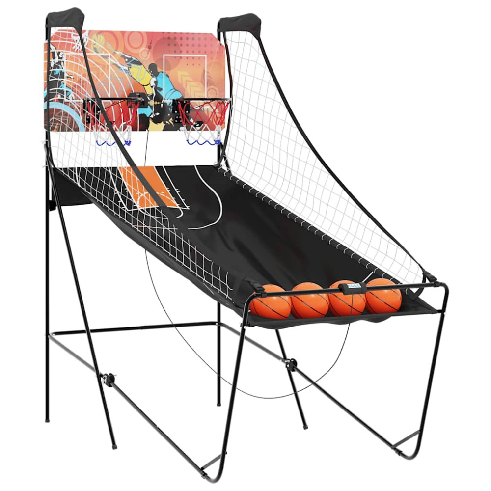 Produktbild för Basketbolls arkadmaskin med 4 bollar för 2 spelare
