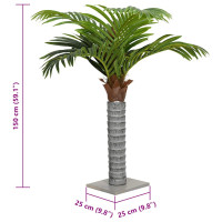 Produktbild för Konstgjord palm 12 blad 150 cm grön