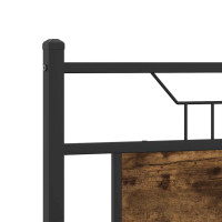 Produktbild för Sängram utan madrass rökfärgad ek 150x200 cm konstruerad trä