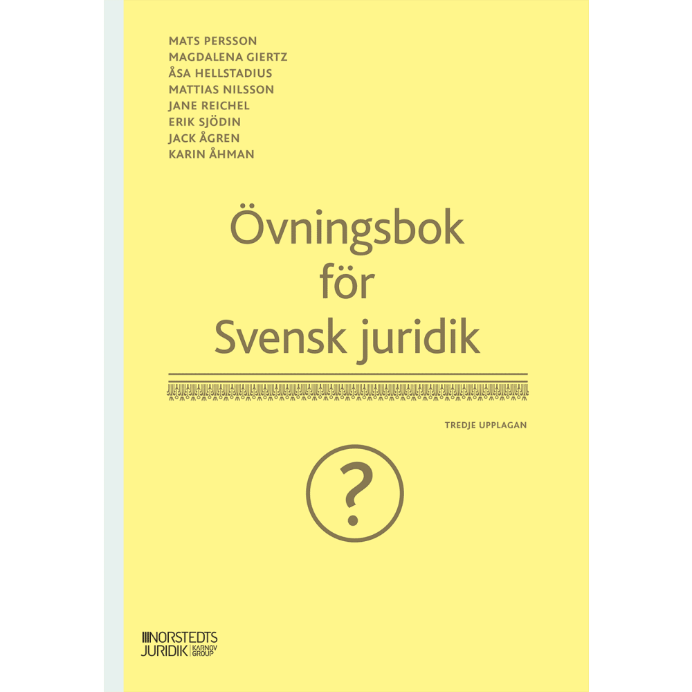 Produktbild för Övningsbok för Svensk juridik (häftad)