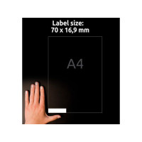 Produktbild för Etikett AVERY 70x16,9mm 5100/fp