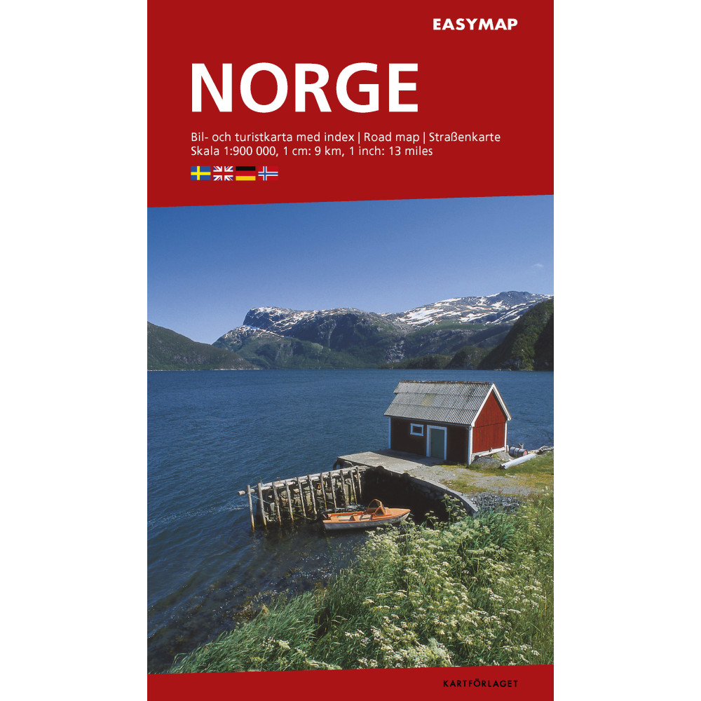 Produktbild för Norge EasyMap, Kartförlaget 1:900 000