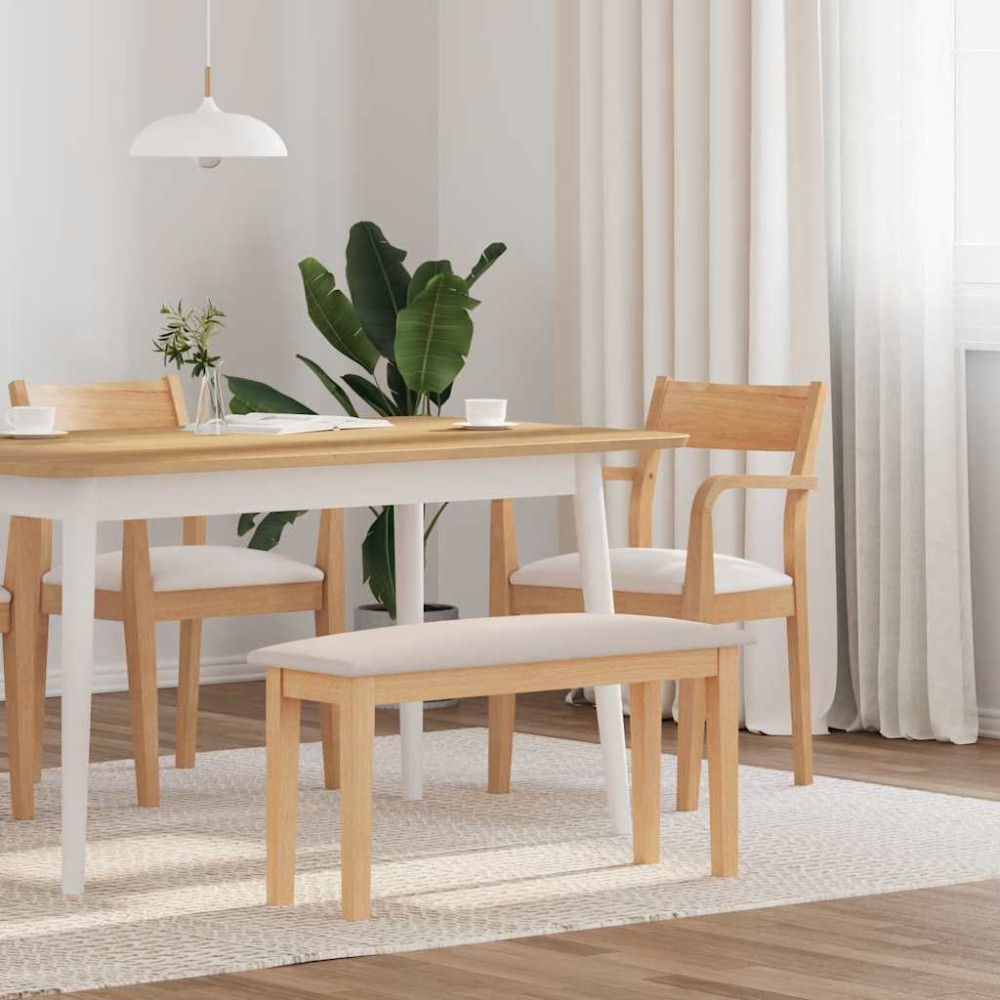 Produktbild för Bänk 90 cm massivt trä gummi