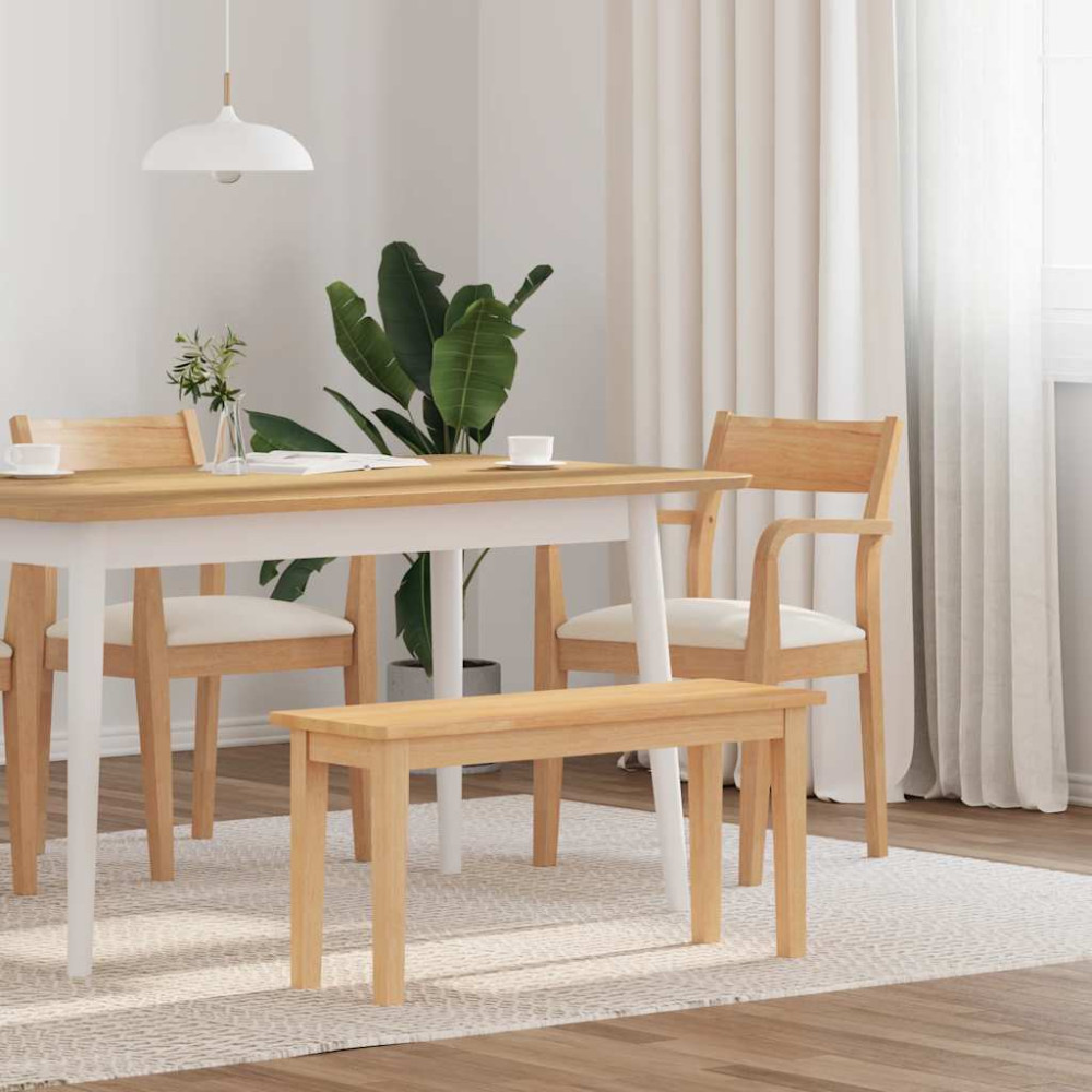 Produktbild för Bänk 90 cm massivt trä gummi