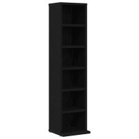 Produktbild för CD-bänk svart ek 21x20x88 cm konstruerat trä