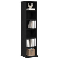 Produktbild för CD-bänk svart ek 21x20x88 cm konstruerat trä