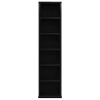 Produktbild för CD-bänk svart ek 21x20x88 cm konstruerat trä