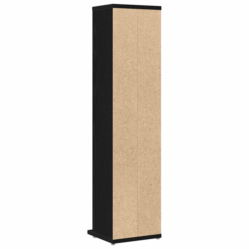 Produktbild för CD-bänk svart ek 21x20x88 cm konstruerat trä
