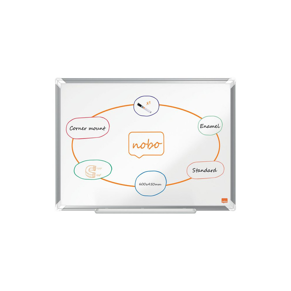 Produktbild för Whiteboard NOBO premium emalj 60x45cm