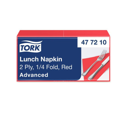 TORK Servett TORK Lunch 2-lags röd 200/fp