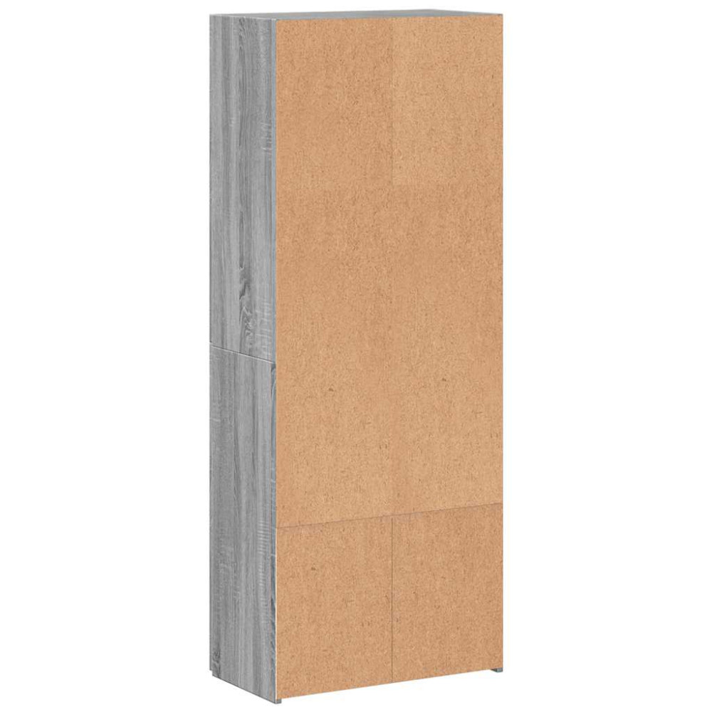 Produktbild för Arkivskåp grå sonoma 60x32x153 cm konstruerat trä