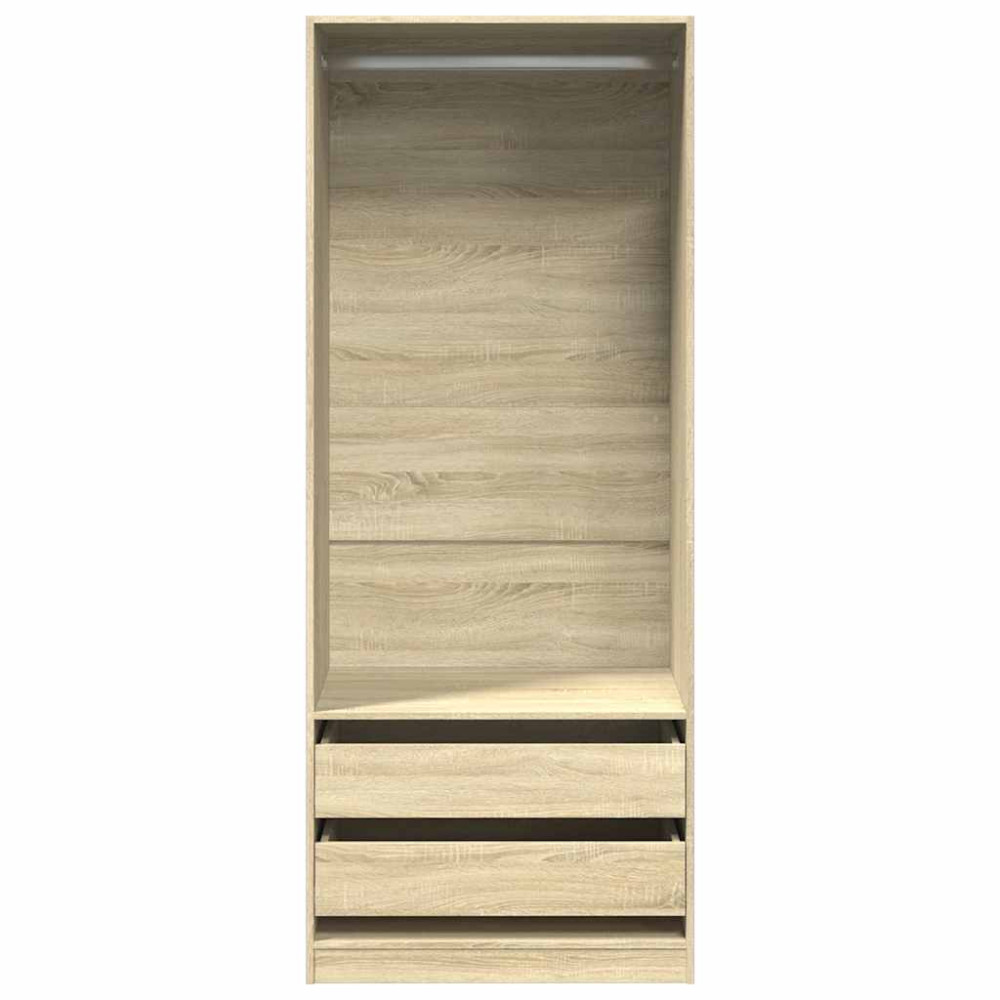 Produktbild för Garderob sonoma-ek 80x50x200 cm konstruerat trä