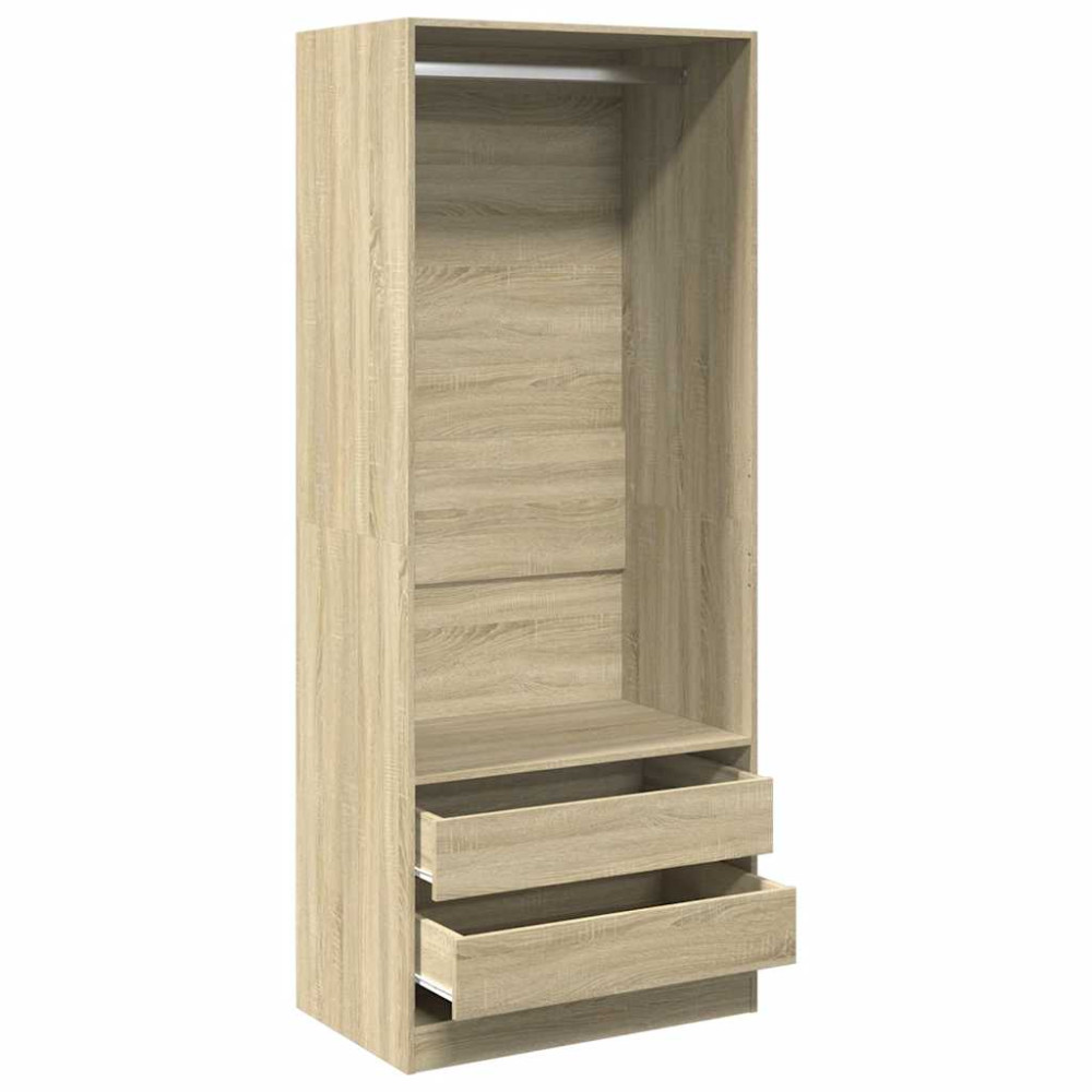 Produktbild för Garderob sonoma-ek 80x50x200 cm konstruerat trä