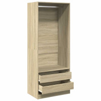 Produktbild för Garderob sonoma-ek 80x50x200 cm konstruerat trä