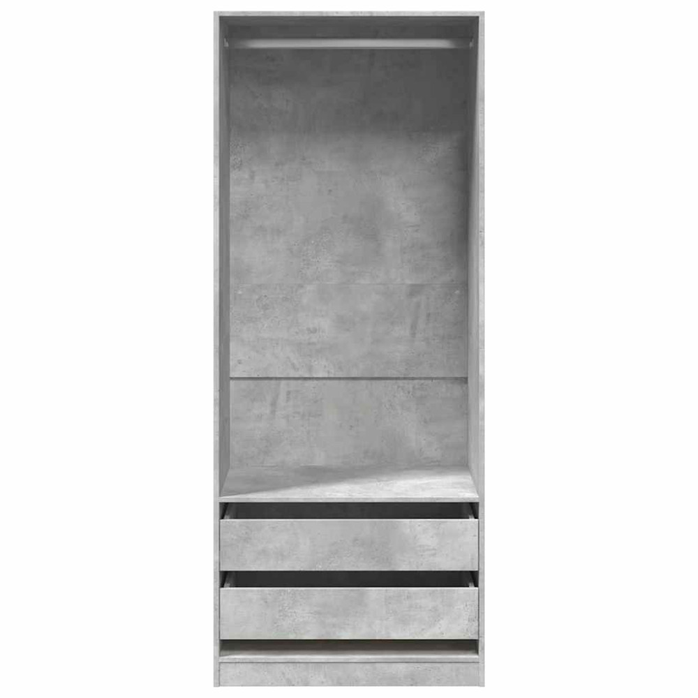 Produktbild för Garderob betonggrå 80x50x200 cm konstruerat trä