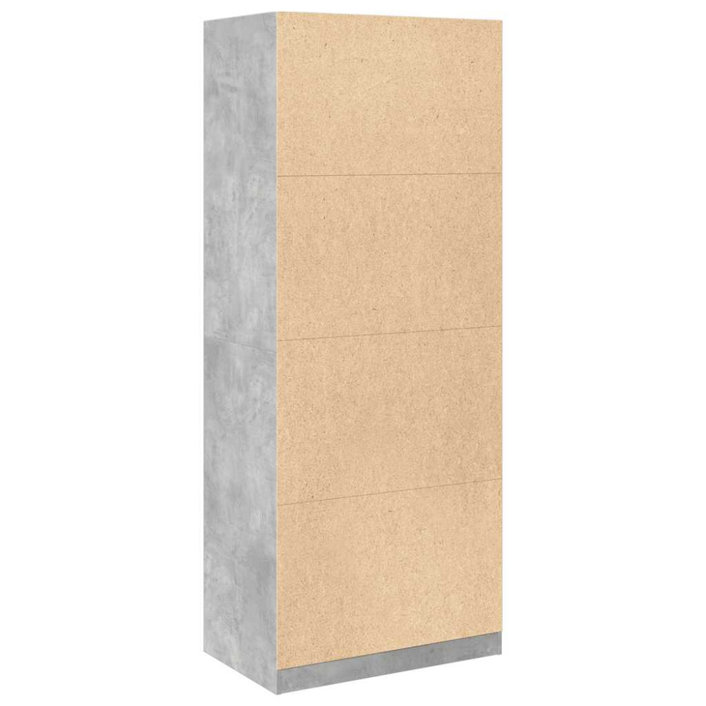 Produktbild för Garderob betonggrå 80x50x200 cm konstruerat trä