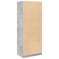 Produktbild för Garderob betonggrå 80x50x200 cm konstruerat trä