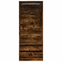 Produktbild för Garderob rökfärgad ek 80x50x200 cm konstruerat trä