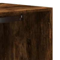 Produktbild för Garderob rökfärgad ek 80x50x200 cm konstruerat trä