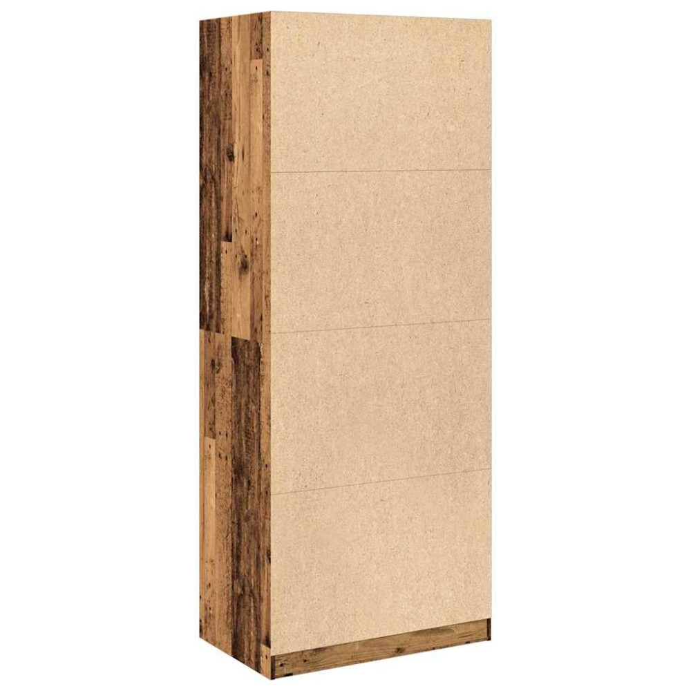 Produktbild för Garderob åldrat trä 80x50x200 cm konstruerat trä