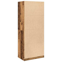 Produktbild för Garderob åldrat trä 80x50x200 cm konstruerat trä