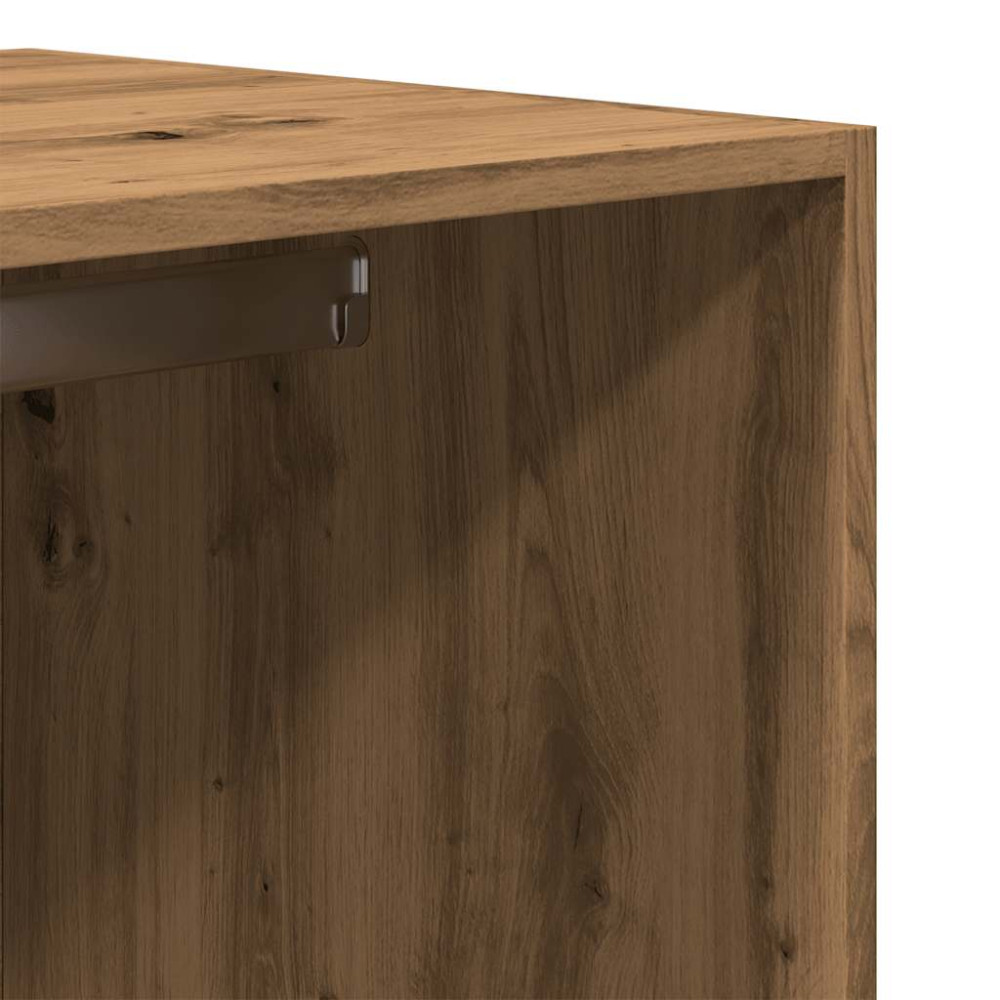 Produktbild för Garderob ek 80x50x200 cm konstruerat trä