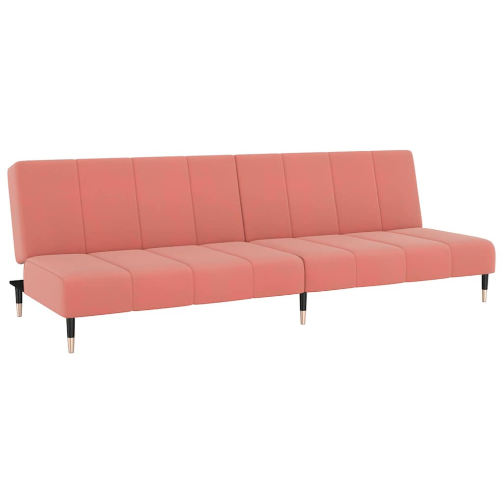 Produktbild för Bäddsoffa 2-sits rosa sammet