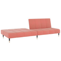 Produktbild för Bäddsoffa 2-sits rosa sammet