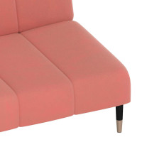 Produktbild för Bäddsoffa 2-sits rosa sammet