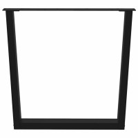 Produktbild för Matbordsben V-formade 2 st svarta 80x(72-73,3) cm stål