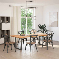 Produktbild för Matbordsben V-formade 2 st antracit 80x(72-73,3) cm stål