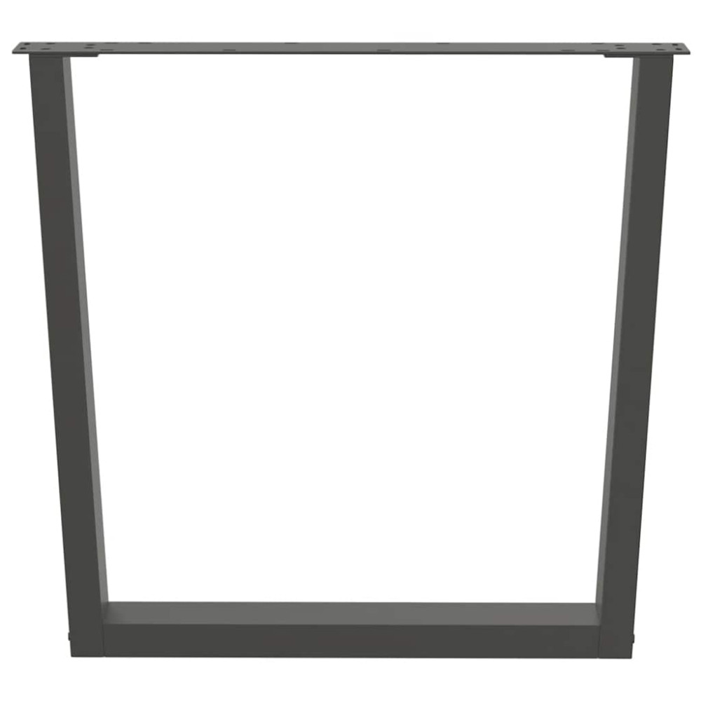 Produktbild för Matbordsben V-formade 2 st antracit 80x(72-73,3) cm stål