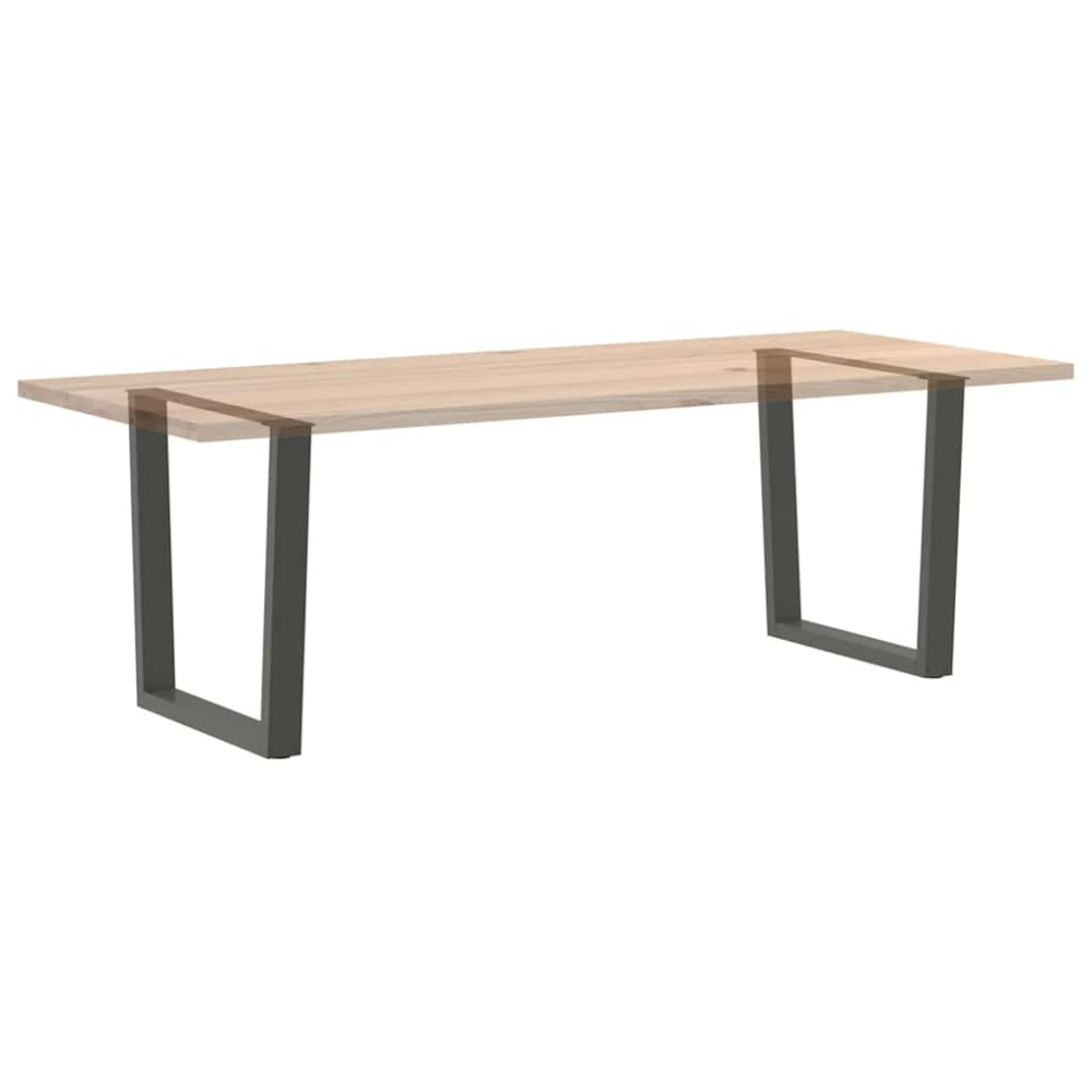 Produktbild för Matbordsben V-formade 2 st antracit 80x(72-73,3) cm stål