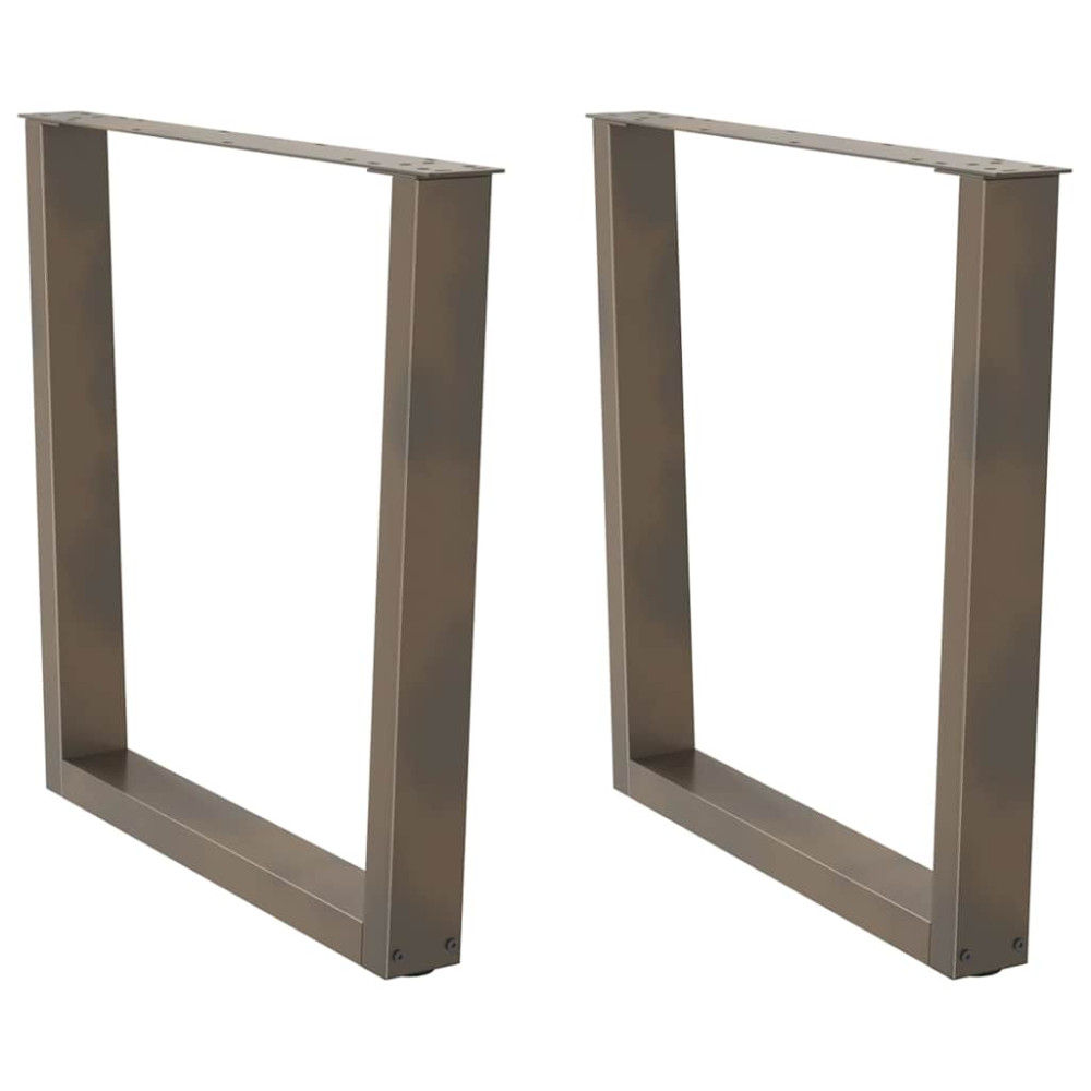 Produktbild för Matbordsben V-formade 2 st naturstål 80x(72-73,3) cm stål