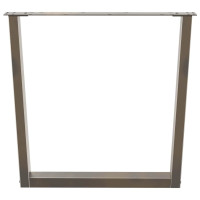 Produktbild för Matbordsben V-formade 2 st naturstål 80x(72-73,3) cm stål